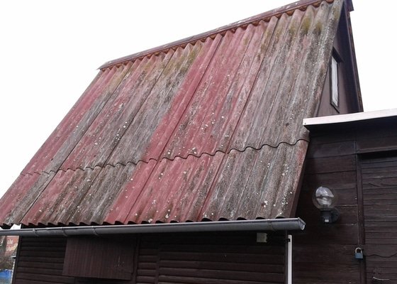 Nátěr a celková penetrace eternitové střechy - cca.27m2